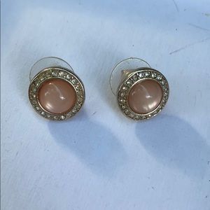 Pink stud earrings